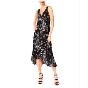 Grace Elements Black and White Asymmetrical Midi Dress..SIZE:XL